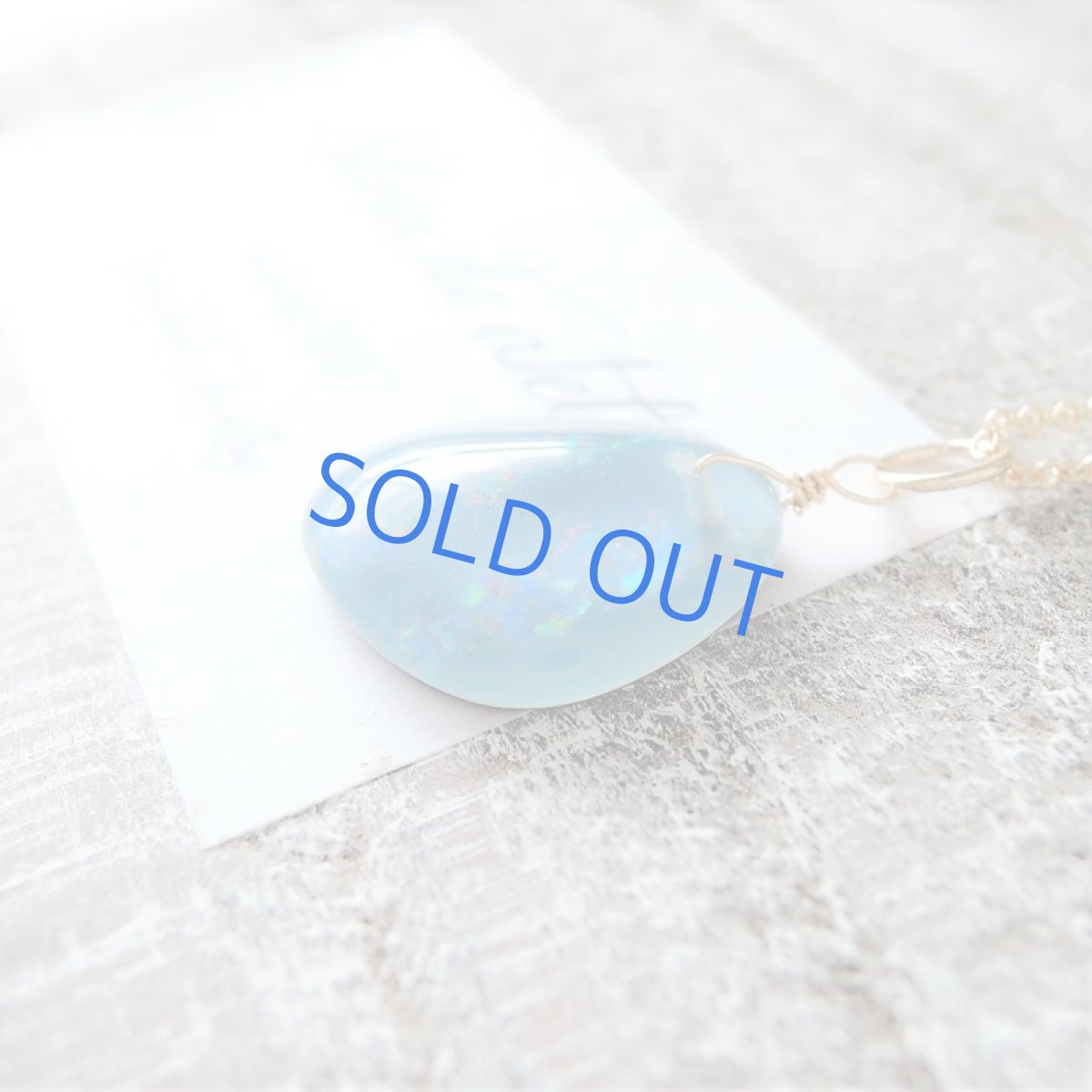 画像3: 【1点もの・A】大粒 オーストラリア産 ブルーファイアオパール タブレット 約40センチ14kgfチェーンネックレス (3)