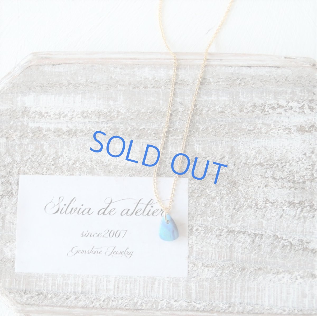 画像5: 【1点もの・F】オーストラリア産 ブルーファイアオパール ミニタブレット 約40センチ14kgfチェーンネックレス (5)