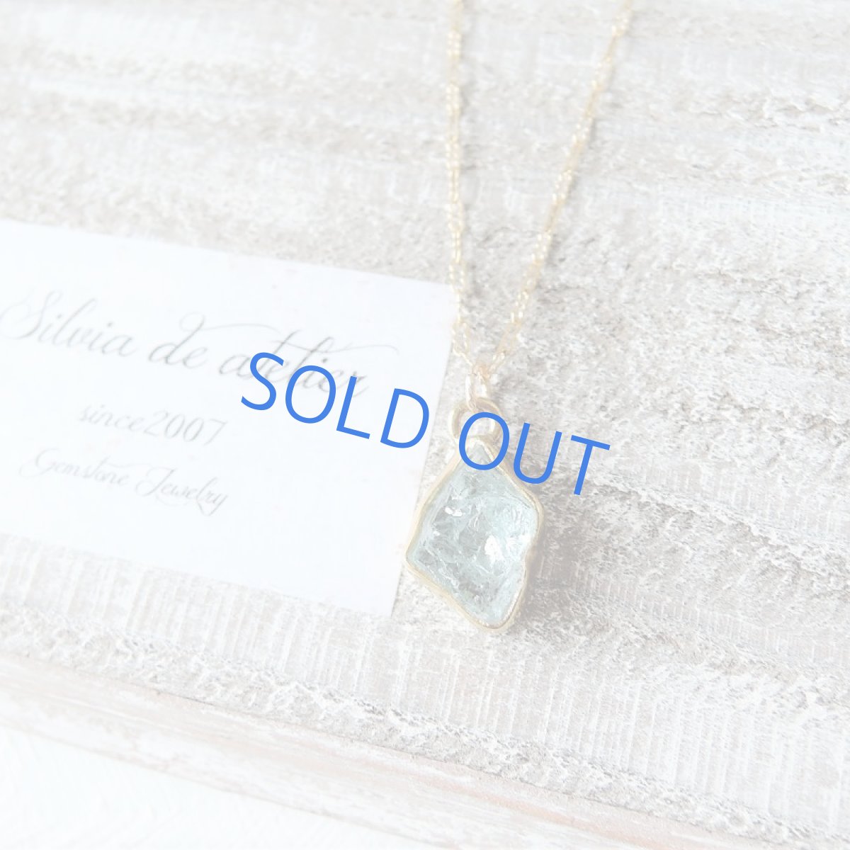 画像3: 【1点もの・D】大粒 アクアマリン 原石フレームストーン 14kgfネックレス約50cm (3)