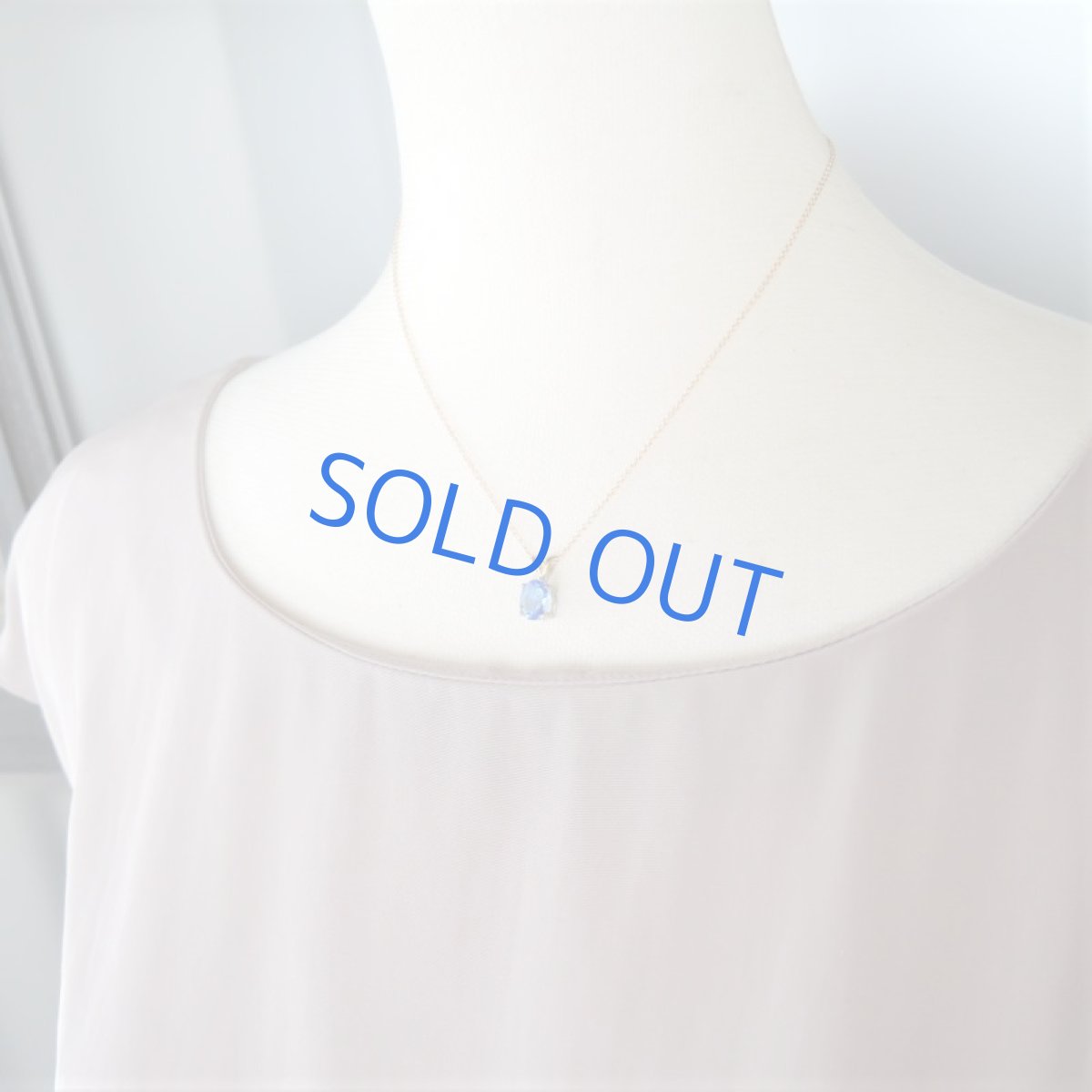 画像7: 【残り1】宝飾用ルース　シベリアンブルークォーツ　オーバルジェム　約40センチ14kgfチェーンネックレス (7)