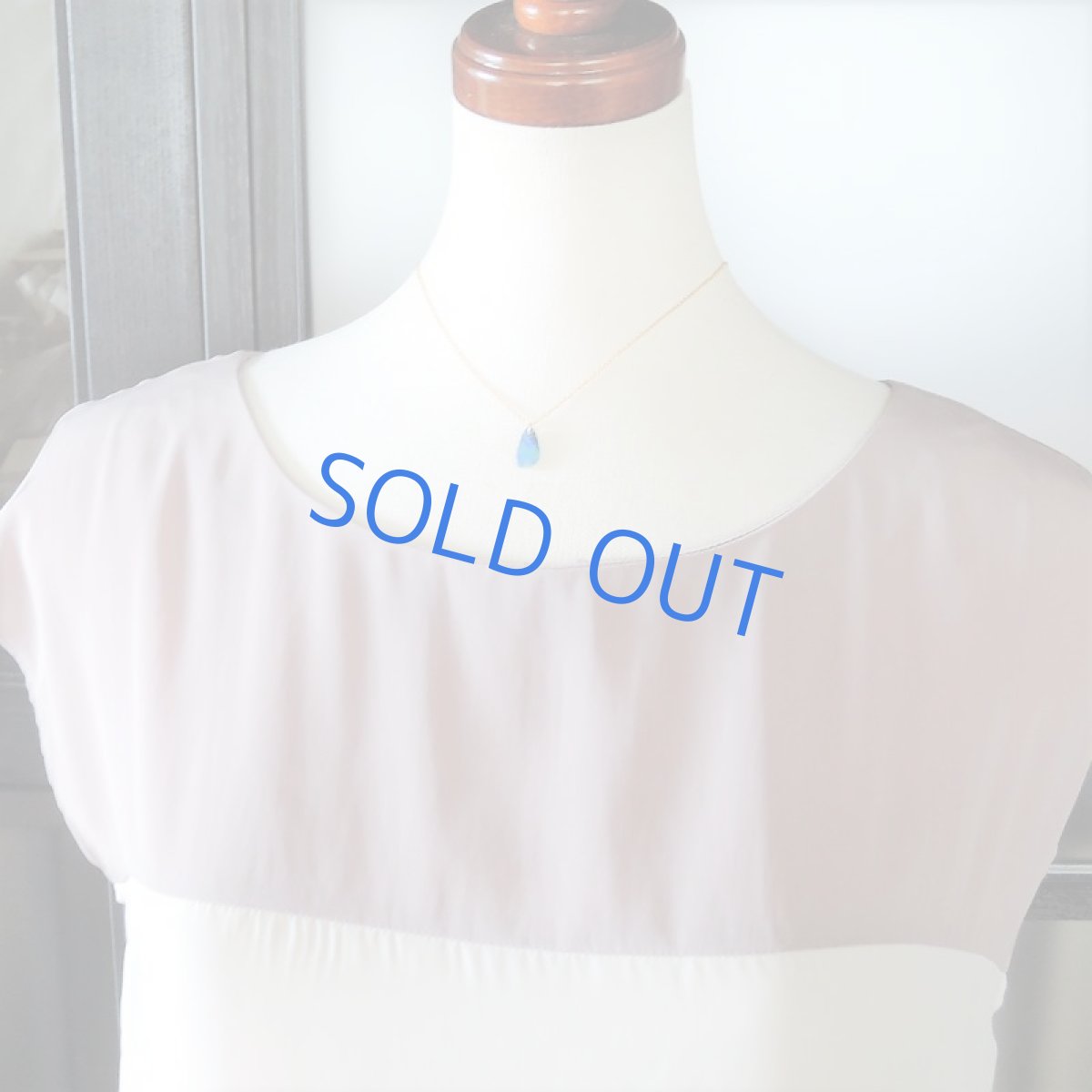 画像8: 【1点もの・訳ありD】オーストラリア産 ブルーファイアオパール タブレット 約40センチ14kgfチェーンネックレス (8)