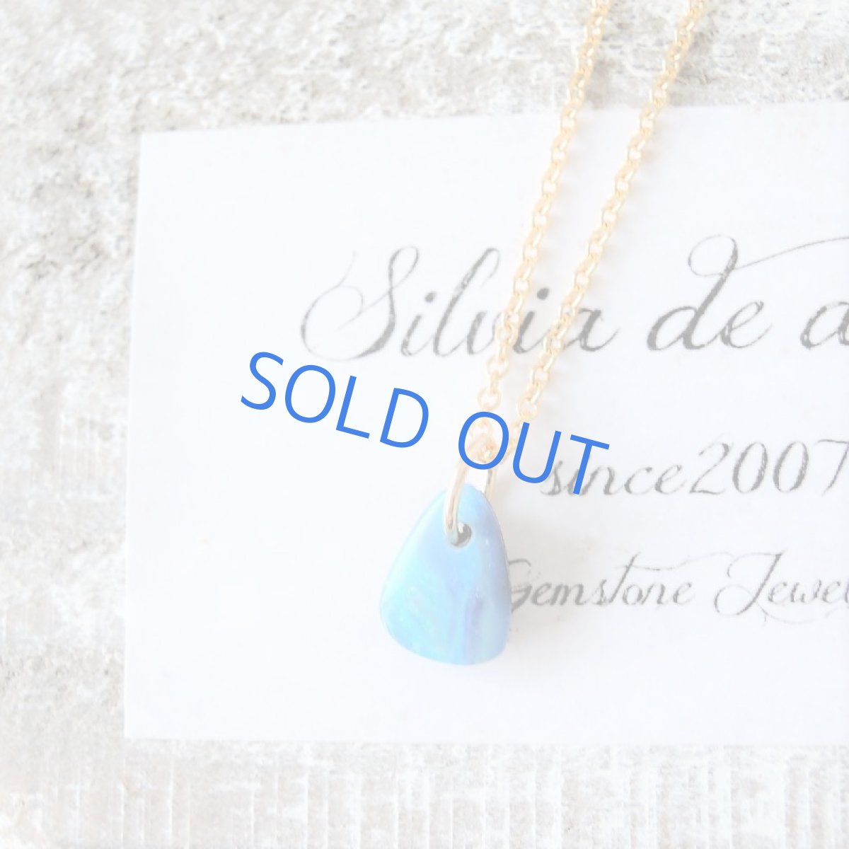 画像2: 【1点もの・F】オーストラリア産 ブルーファイアオパール ミニタブレット 約40センチ14kgfチェーンネックレス (2)