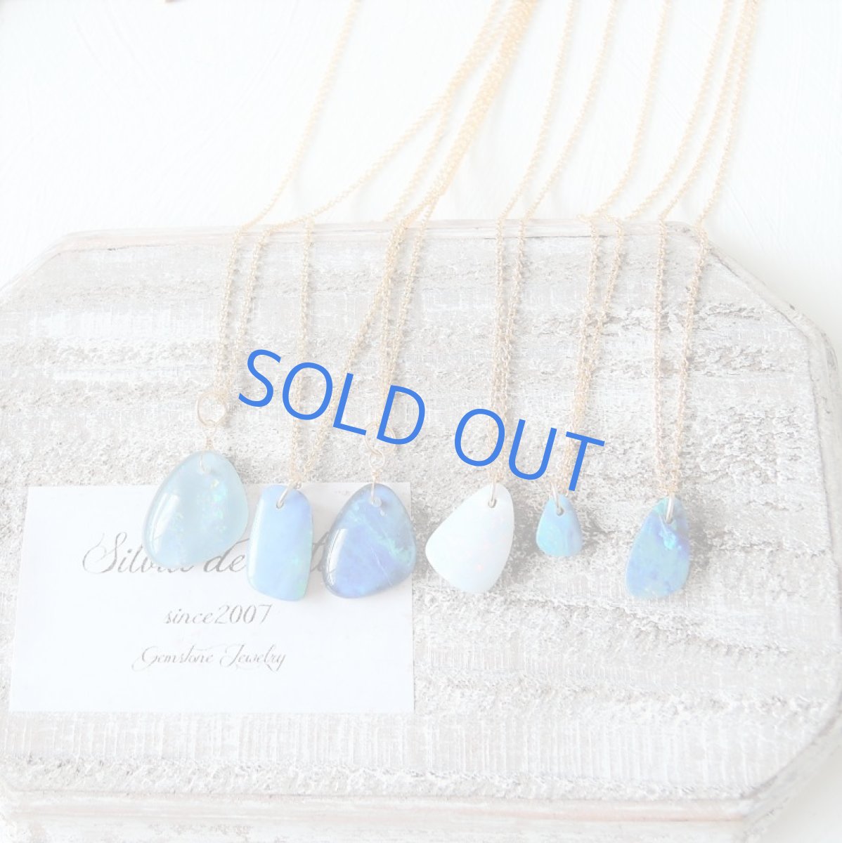 画像9: 【1点もの・A】大粒 オーストラリア産 ブルーファイアオパール タブレット 約40センチ14kgfチェーンネックレス (9)