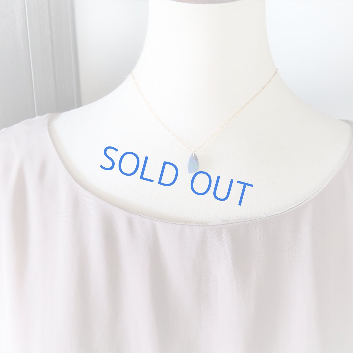 画像7: 【1点もの・訳ありD】オーストラリア産 ブルーファイアオパール タブレット 約40センチ14kgfチェーンネックレス (7)