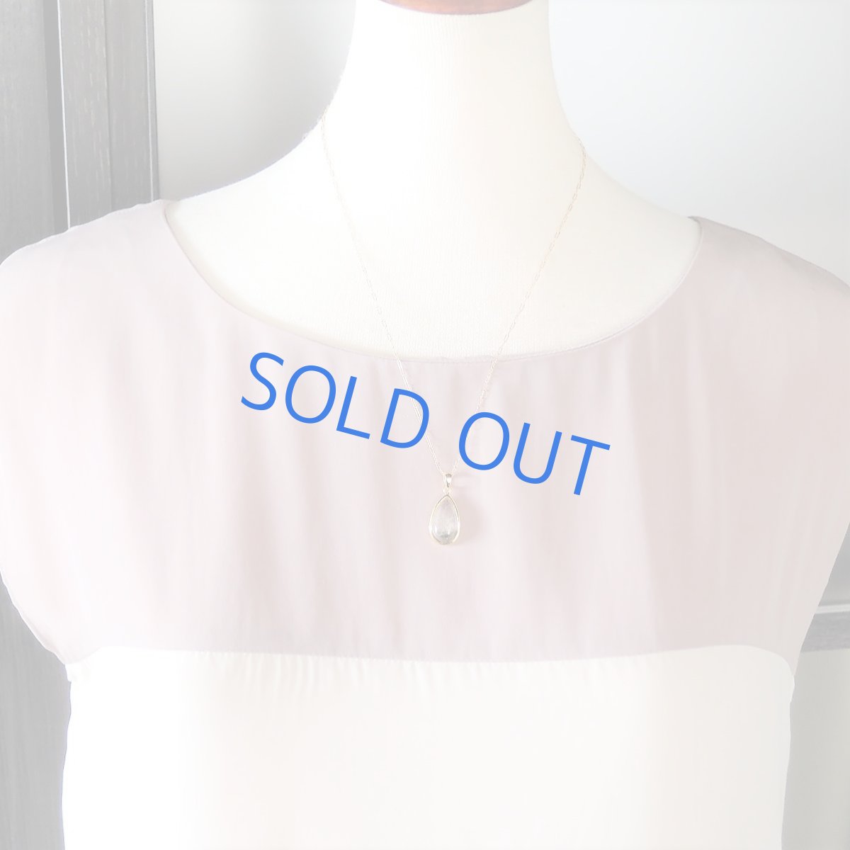 画像7: 【1点もの】AAA プラチナルチルクォーツ ペアシェイプカボション フレームペンダントネックレス (7)