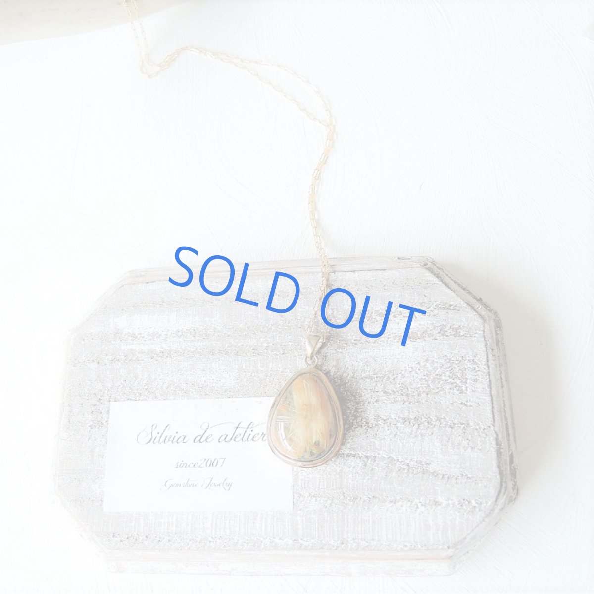 画像6: 【1点もの・C】ブラジル産タイチンゴールドルチルクォーツ フレームペンダント 14kgf約50cmネックレス (6)