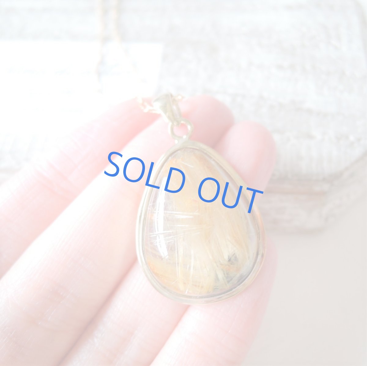 画像4: 【1点もの・C】ブラジル産タイチンゴールドルチルクォーツ フレームペンダント 14kgf約50cmネックレス (4)