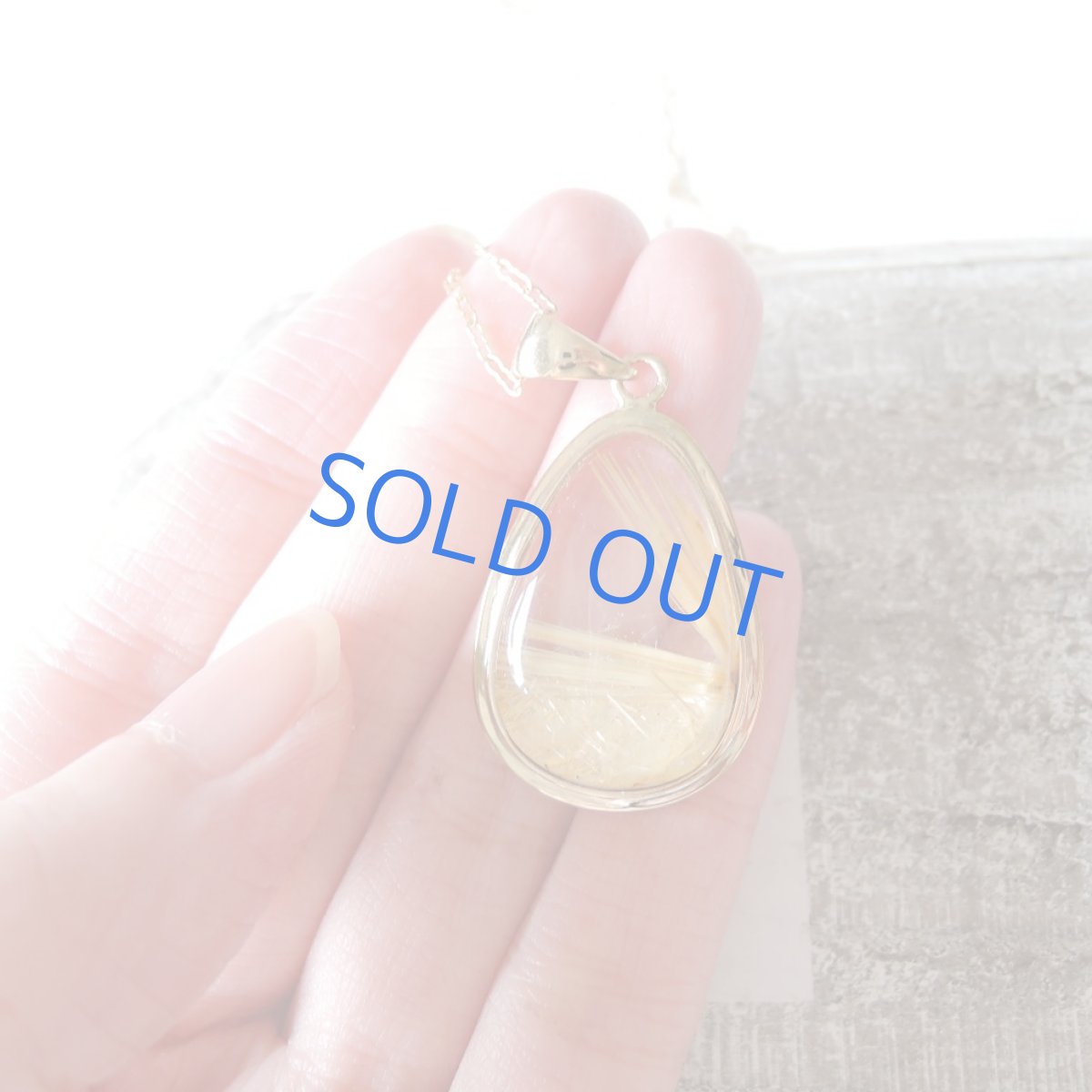 画像3: 【1点もの・A】ブラジル産タイチンゴールドルチルクォーツ　フレームペンダント　14kgf約50cmネックレス (3)