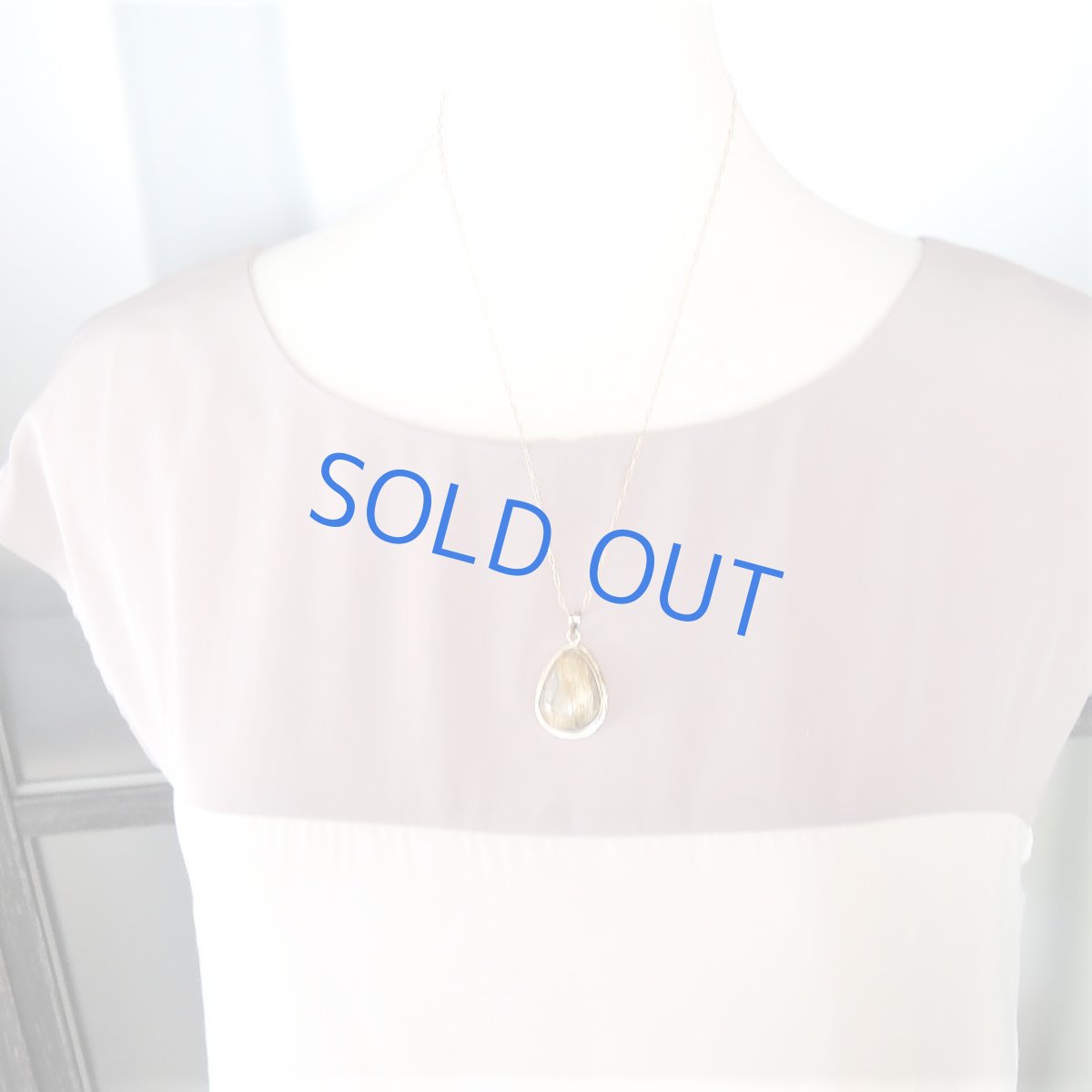 画像8: 【1点もの・C】ブラジル産タイチンゴールドルチルクォーツ フレームペンダント 14kgf約50cmネックレス (8)