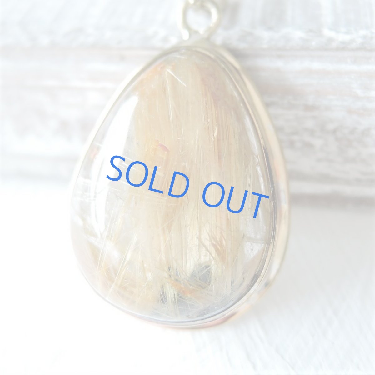 画像2: 【1点もの・C】ブラジル産タイチンゴールドルチルクォーツ フレームペンダント 14kgf約50cmネックレス (2)