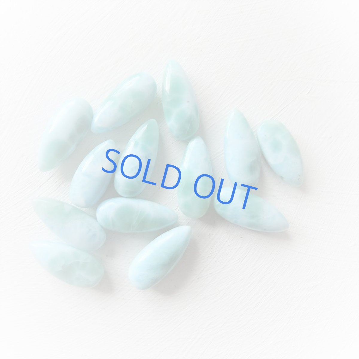 画像3: 半額SALE【残り1】 ドミニカ共和国産 カリビアンラリマー 大粒 スムースペアシェイプ 約50センチサージカルステンレスネックレス (3)