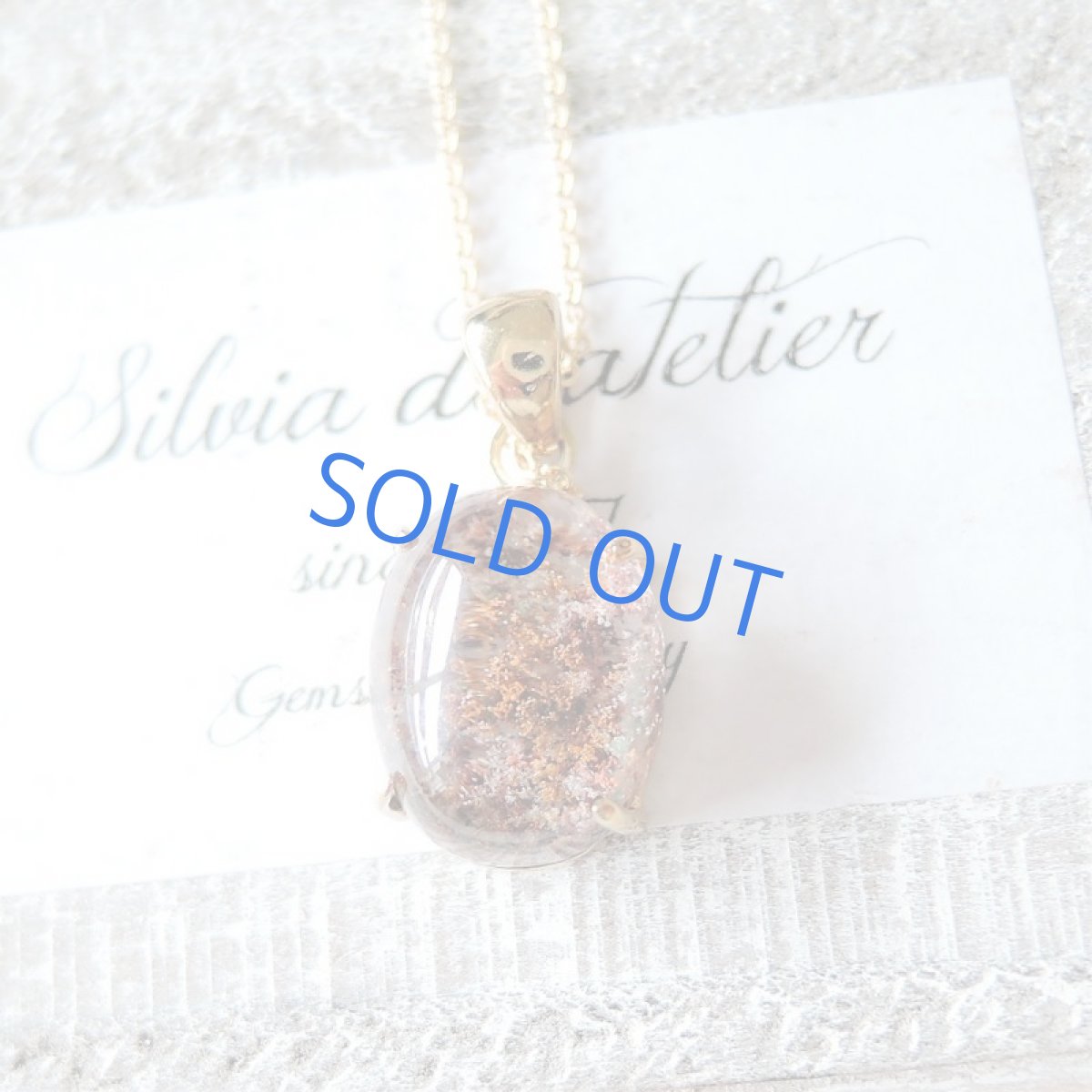 画像4: 【1点もの・D】サンゴ風 ガーデンクォーツ 14kgf約40cmネックレス (4)