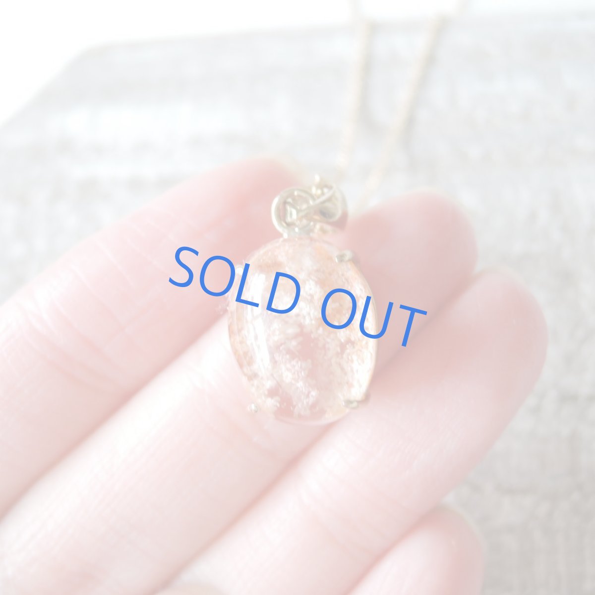 画像2: 【1点もの・E】サンゴ風 ガーデンクォーツ 14kgf約40cmネックレス (2)