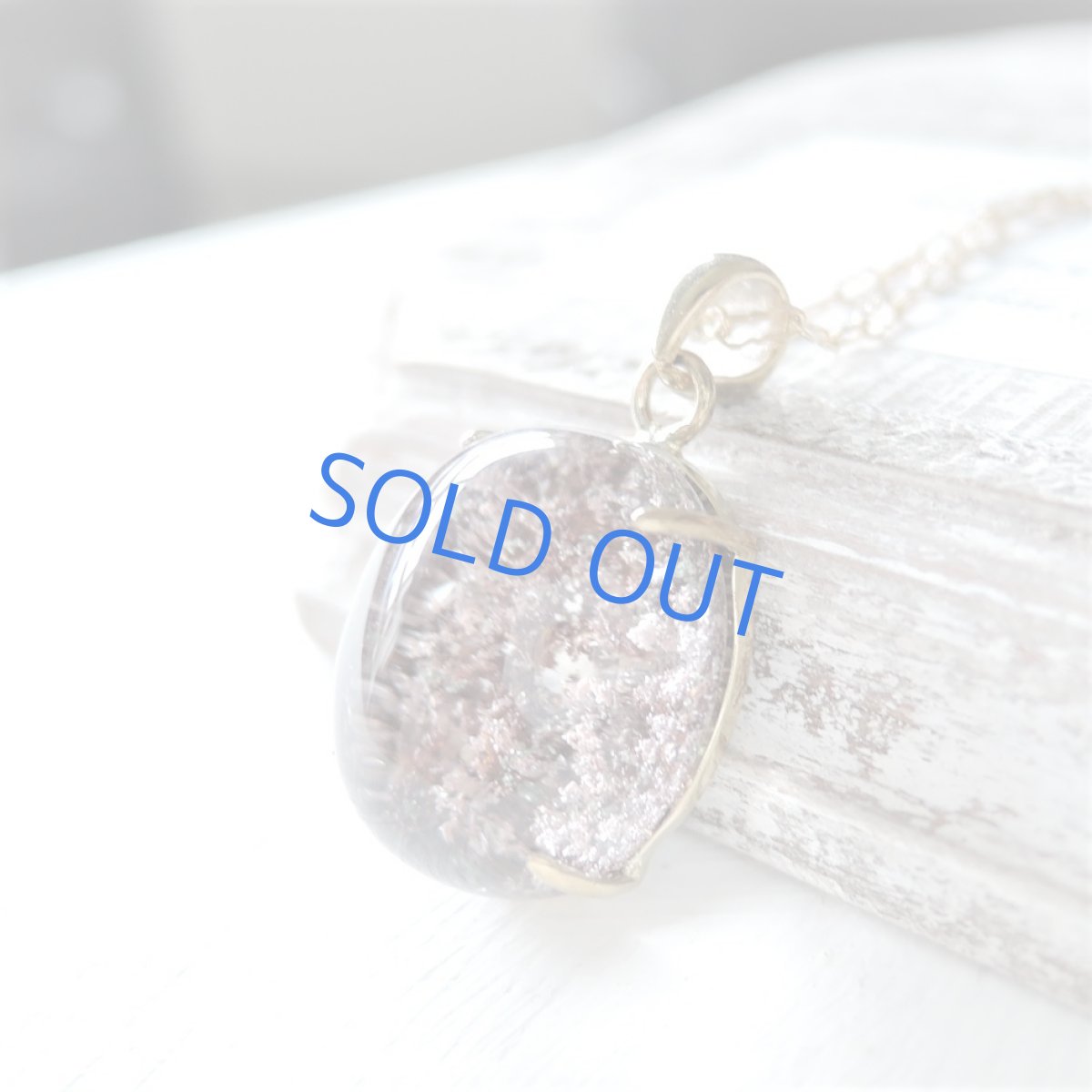 画像2: 【1点もの・C】桜の森風 ガーデンクォーツ 14kgf約50cmネックレス (2)