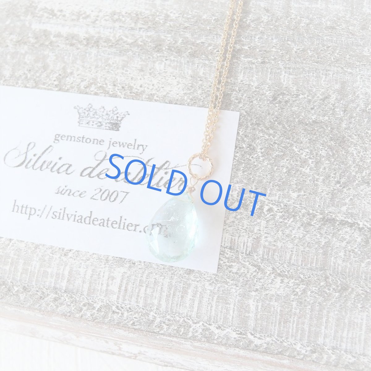 画像5: 【1点もの・D】宝石質 ブルーアクアマリン ペアシェイプ 約40cm 14kgfチェーンネックレス  (5)