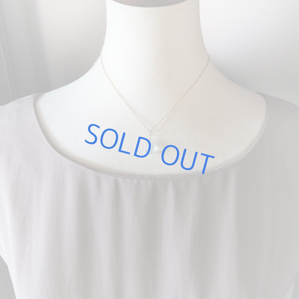 画像7: 【1点もの・D】宝石質 ブルーアクアマリン ペアシェイプ 約40cm 14kgfチェーンネックレス  (7)