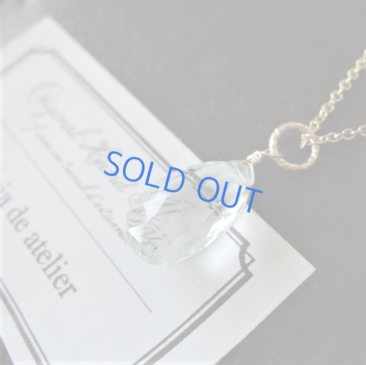 画像5: 【1点もの・C】宝石質　グリーンアクアマリン　ペアシェイプ　約40cm　14kgfチェーンネックレス (5)