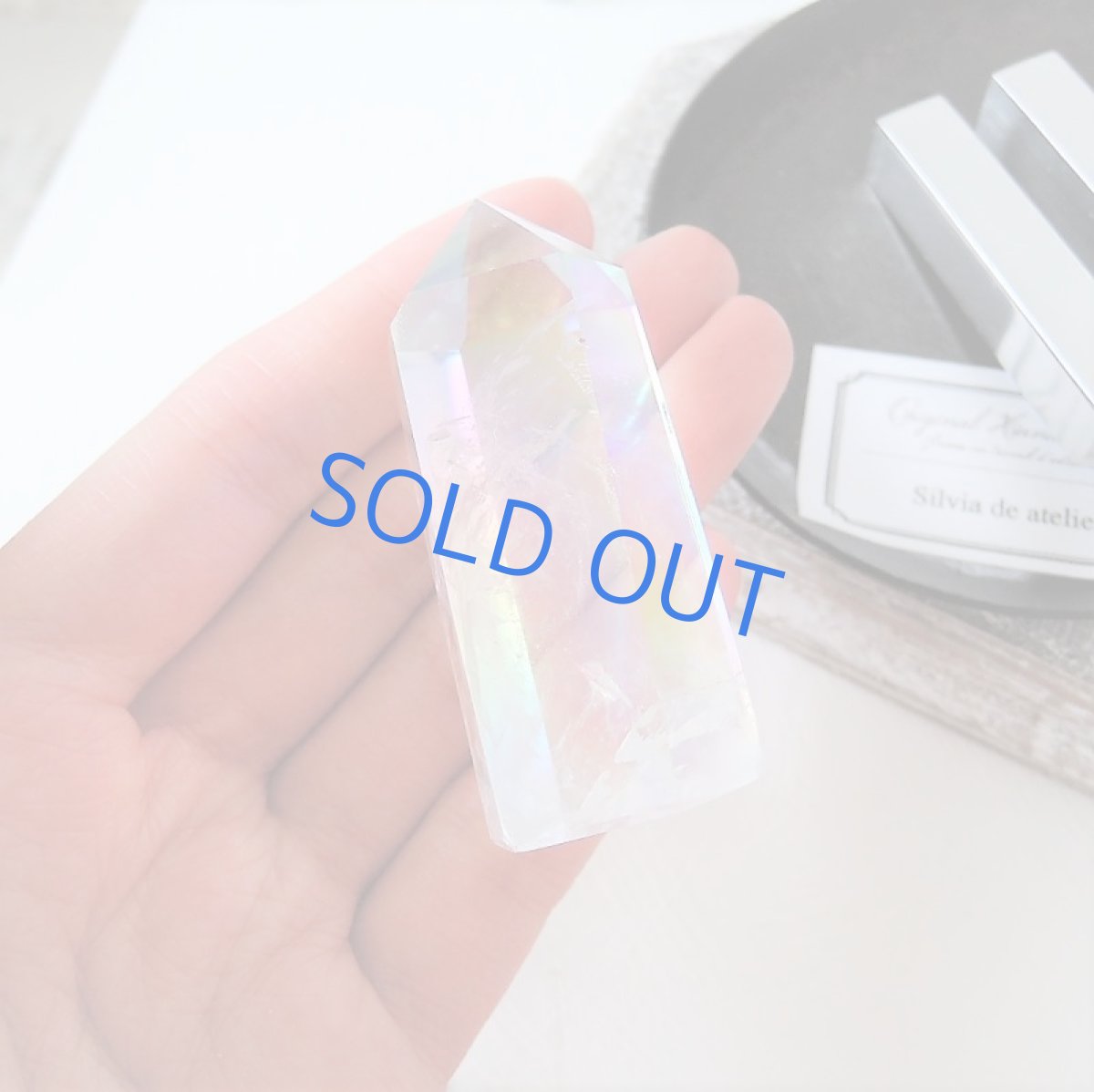 画像3: 在庫次第終了【訳あり粒】大粒　オーラクォーツ結晶　クラスター＆音叉セット (3)