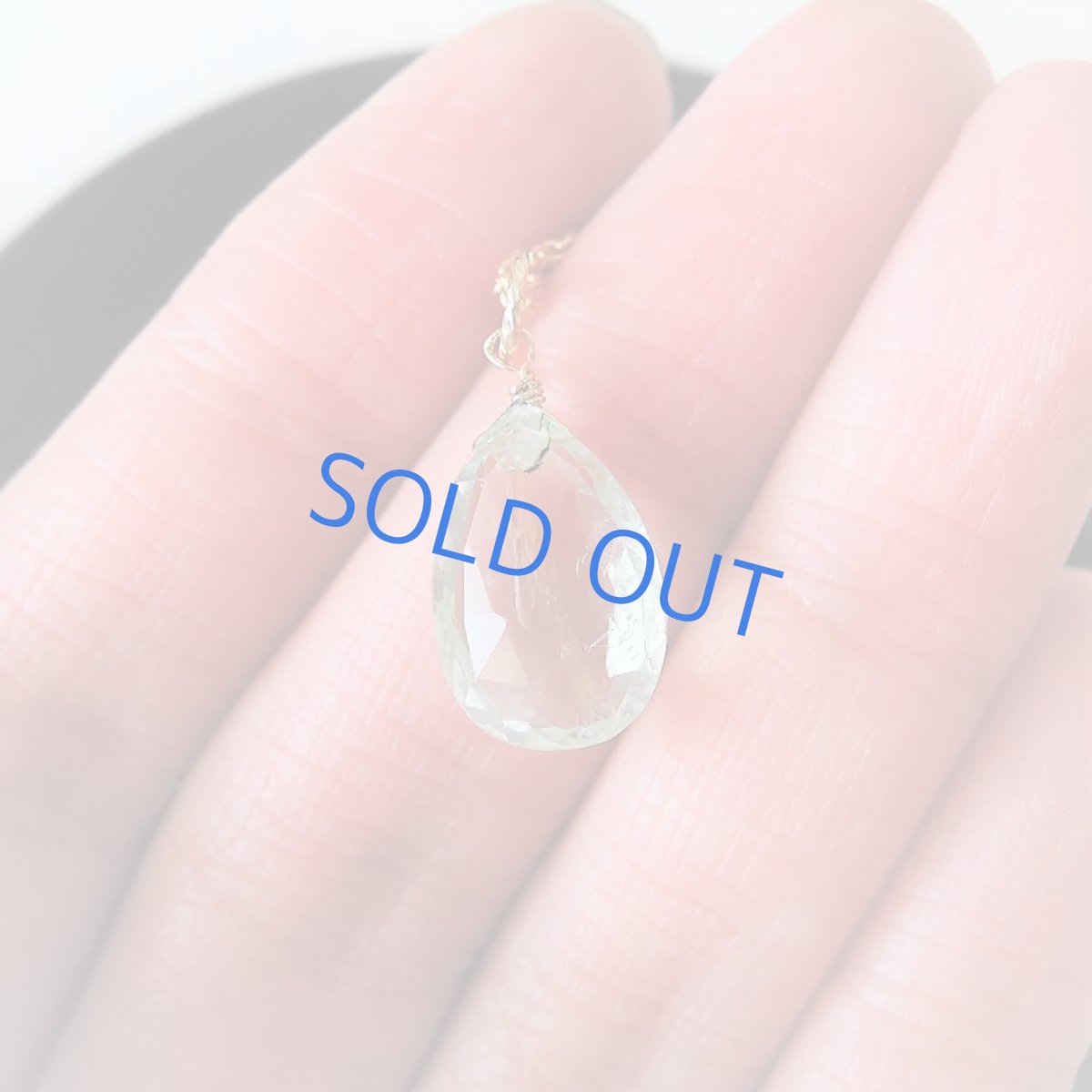 画像4: 【1点もの・C】宝石質　グリーンアクアマリン　ペアシェイプ　約40cm　14kgfチェーンネックレス (4)