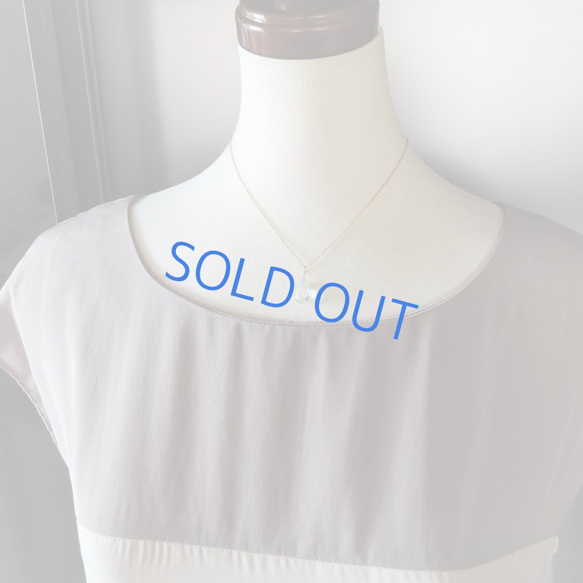 画像9: 【1点もの・C】宝石質　グリーンアクアマリン　ペアシェイプ　約40cm　14kgfチェーンネックレス (9)