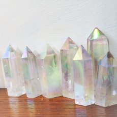 画像4: 在庫次第終了【訳あり粒】大粒　オーラクォーツ結晶　クラスター＆音叉セット (4)