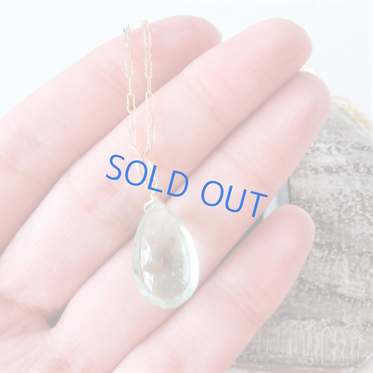 画像6: 【1点もの・A】宝石質 グリーンアクアマリン ペアシェイプ 約50cm 14kgfチェーンネックレス  (6)