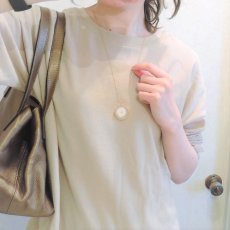 画像1: 【１点もの・大粒B】桜風　ピンク　ソーラークォーツ　約60cm　14kgfストリングスネックレス  (1)