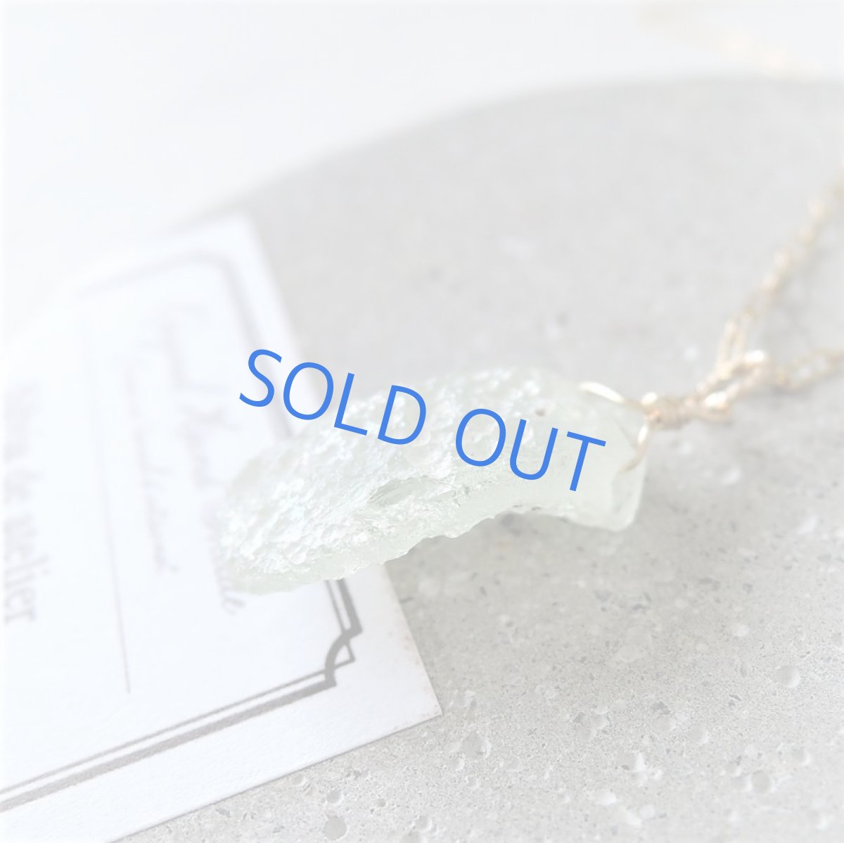 画像4: 【1点もの・ホワイトF】希少! 古代ローマングラス カケラ 14kgf約50cmチェーンネックレス (4)