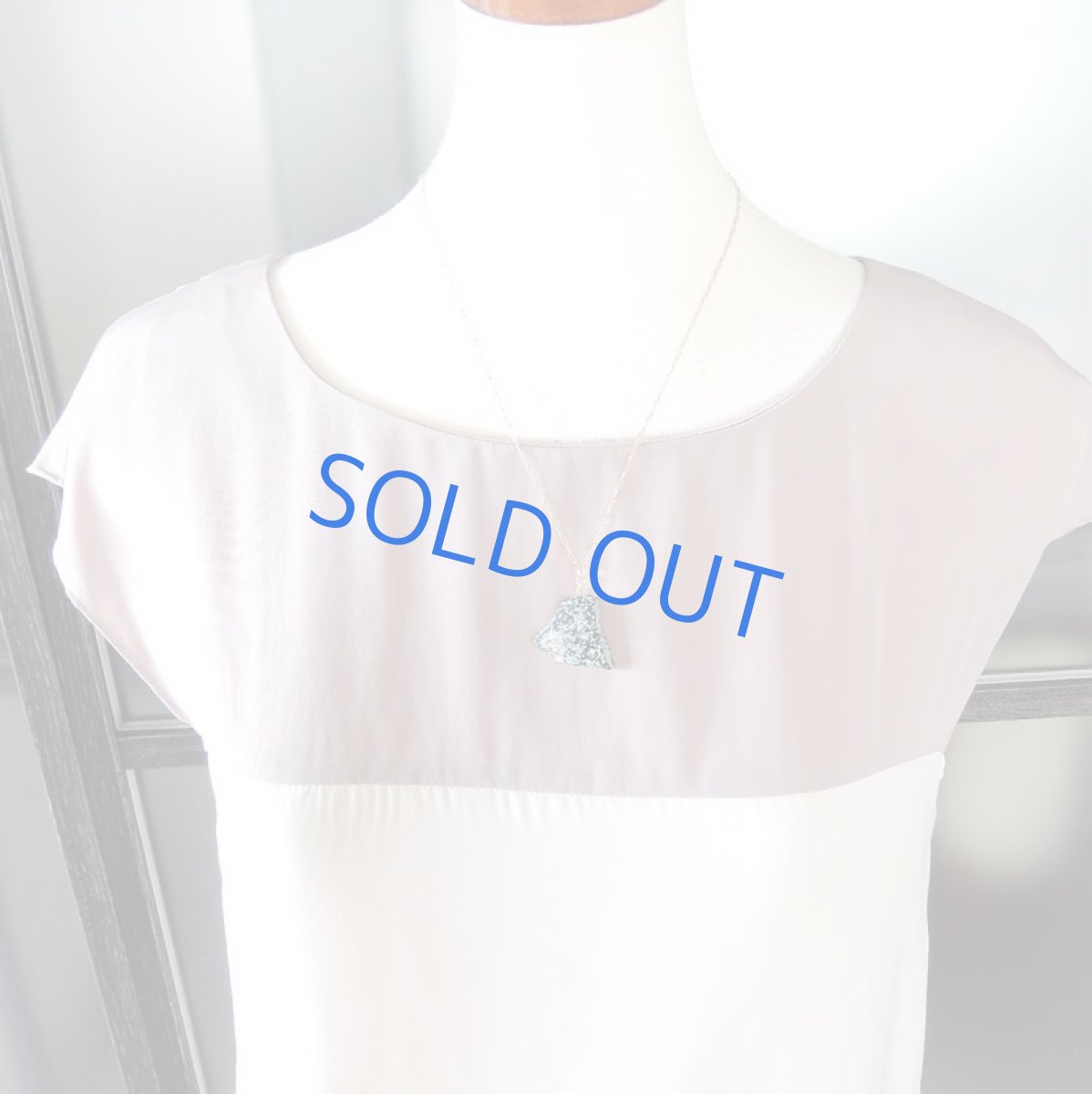 画像7: 【1点もの・ブルーD】希少！　古代ローマングラス　カケラ　14kgf約50cmチェーンネックレス (7)