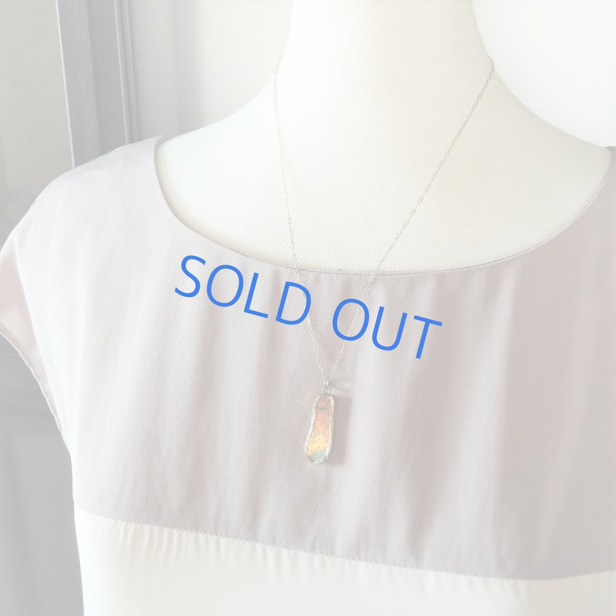 画像9: 【1点もの・フレームB】希少! 古代ローマングラス フレームペンダント 14kgf約50cmチェーンネックレス (9)