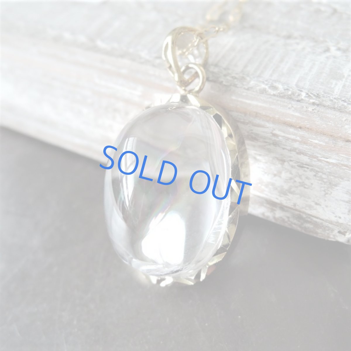 画像6: 【1点もの・オーバルC】幸運を呼ぶ虹色 アイリスクォーツ カボション フレーム 14kgf約50cmチェーンネックレス (6)