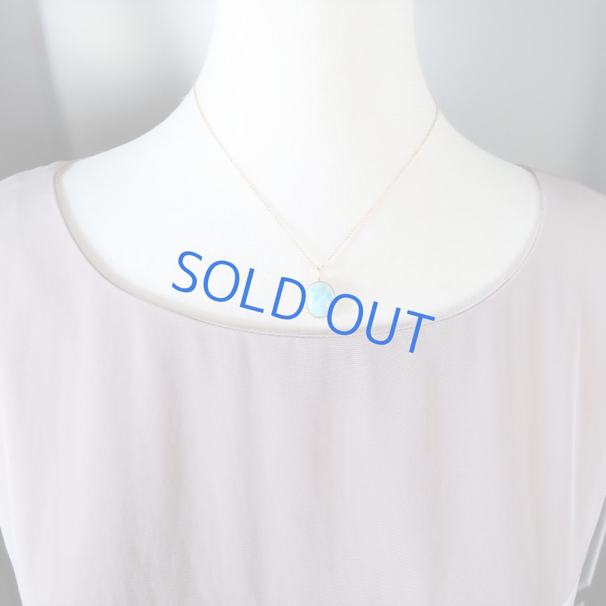 画像6: 【1点もの・オーバルA】AAAA　ドミニカ産ラリマー　カボション　14kgf約40cmチェーンネックレス (6)