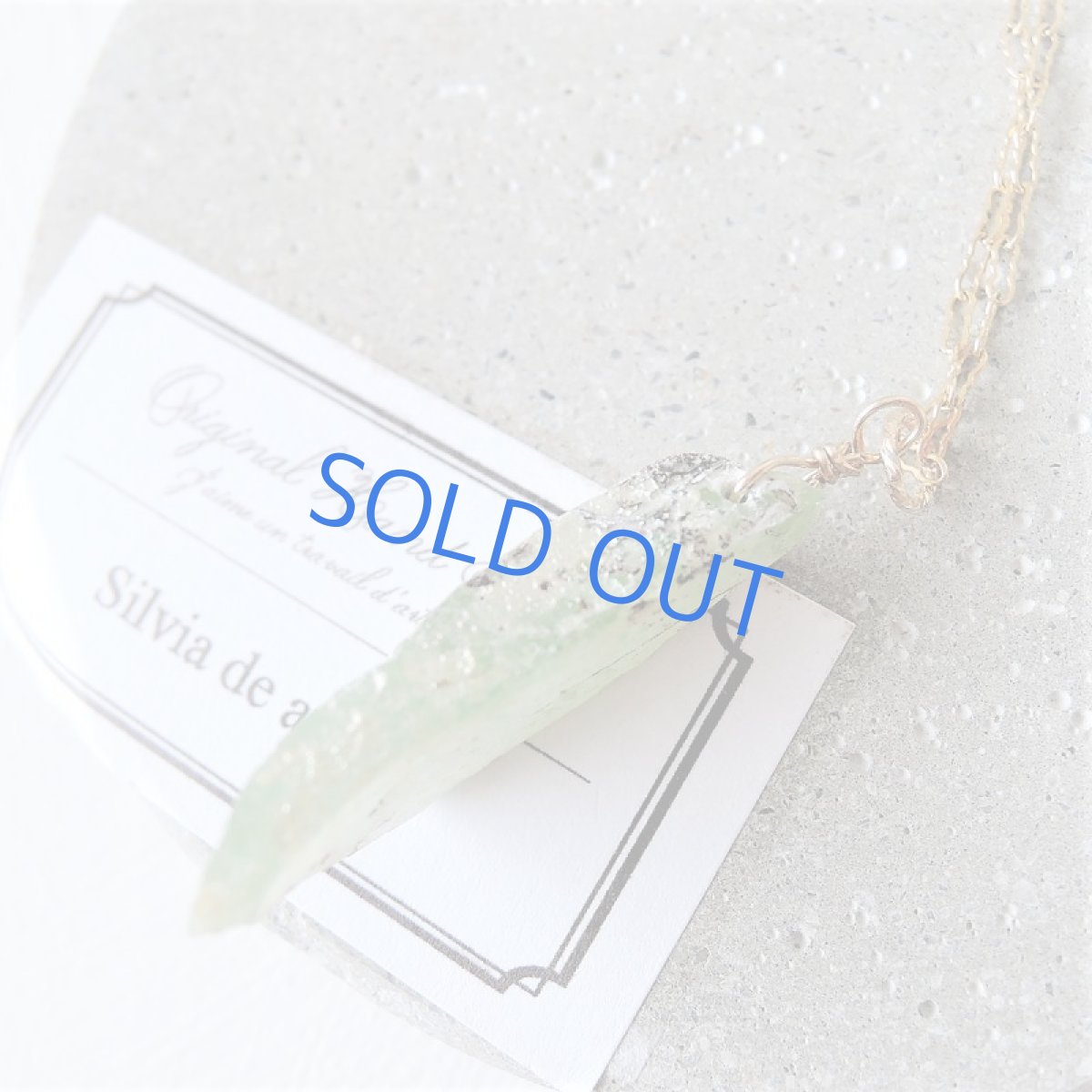 画像6: 【1点もの・ホワイトG】希少！　古代ローマングラス　カケラ　14kgf約50cmチェーンネックレス (6)