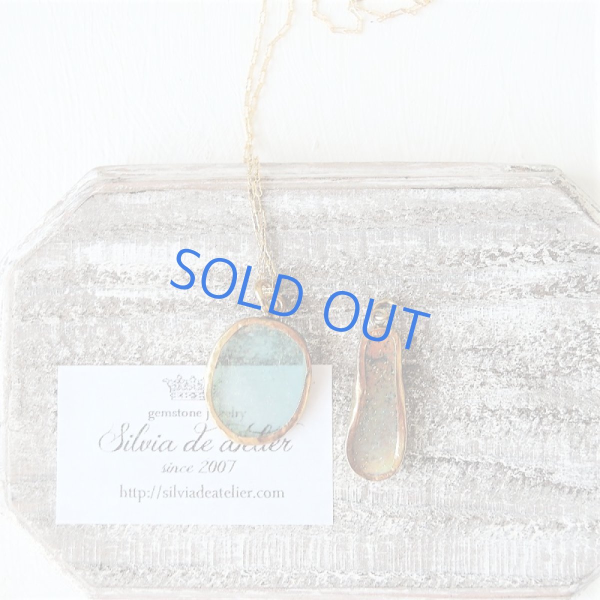 画像11: 【1点もの・フレームA】希少! 古代ローマングラス フレームペンダント 14kgf約50cmチェーンネックレス (11)