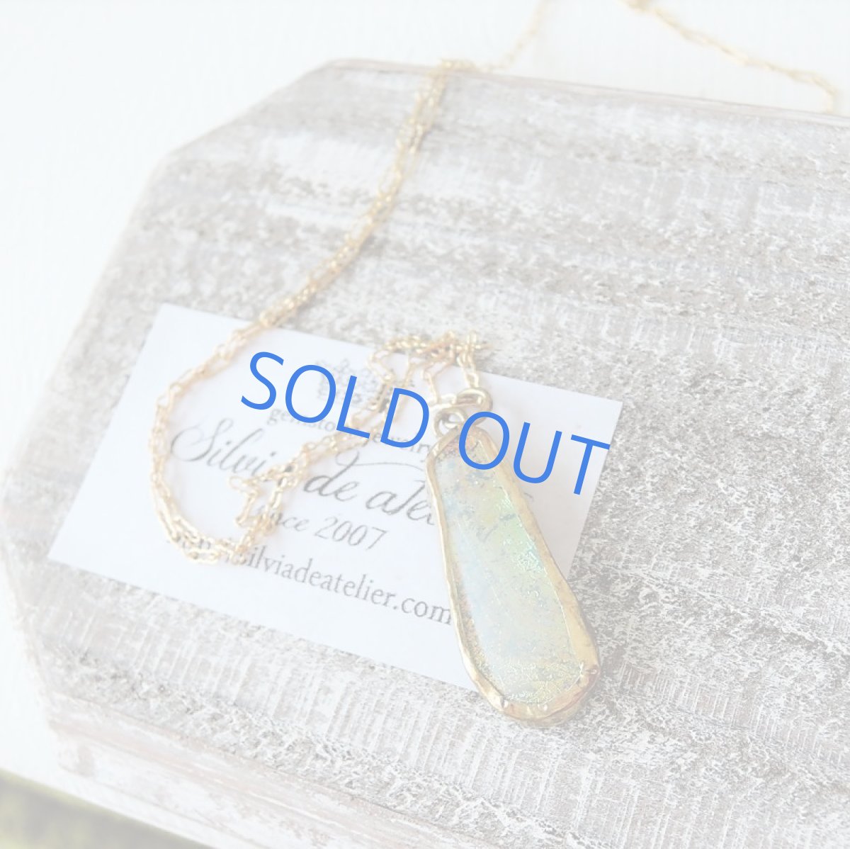 画像5: 【1点もの・フレームB】希少! 古代ローマングラス フレームペンダント 14kgf約50cmチェーンネックレス (5)