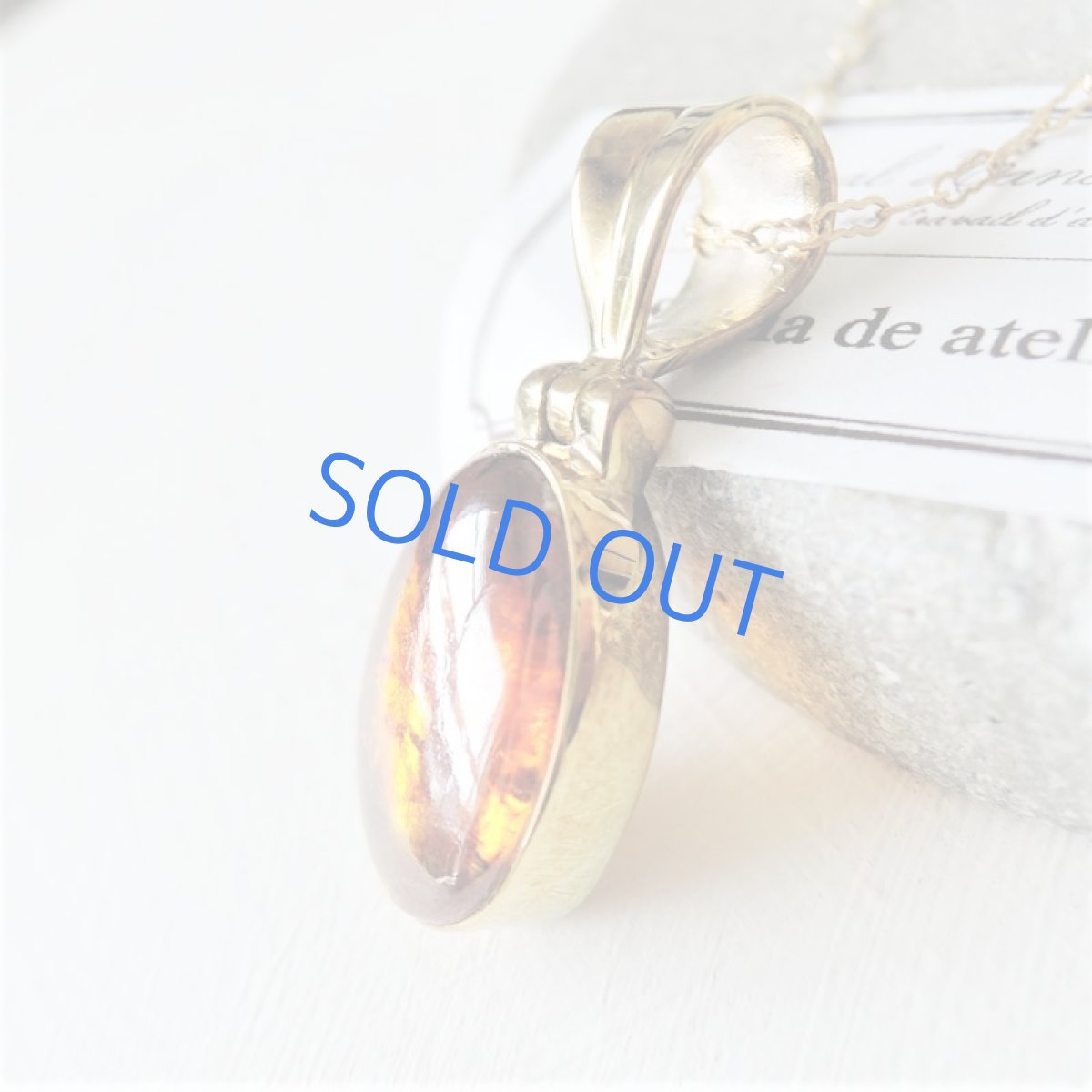 画像3: 【1点もの・オーバルB】超希少石!AAA スペイン産スファレライト フレーム 14kgf約50cmチェーンネックレス (3)