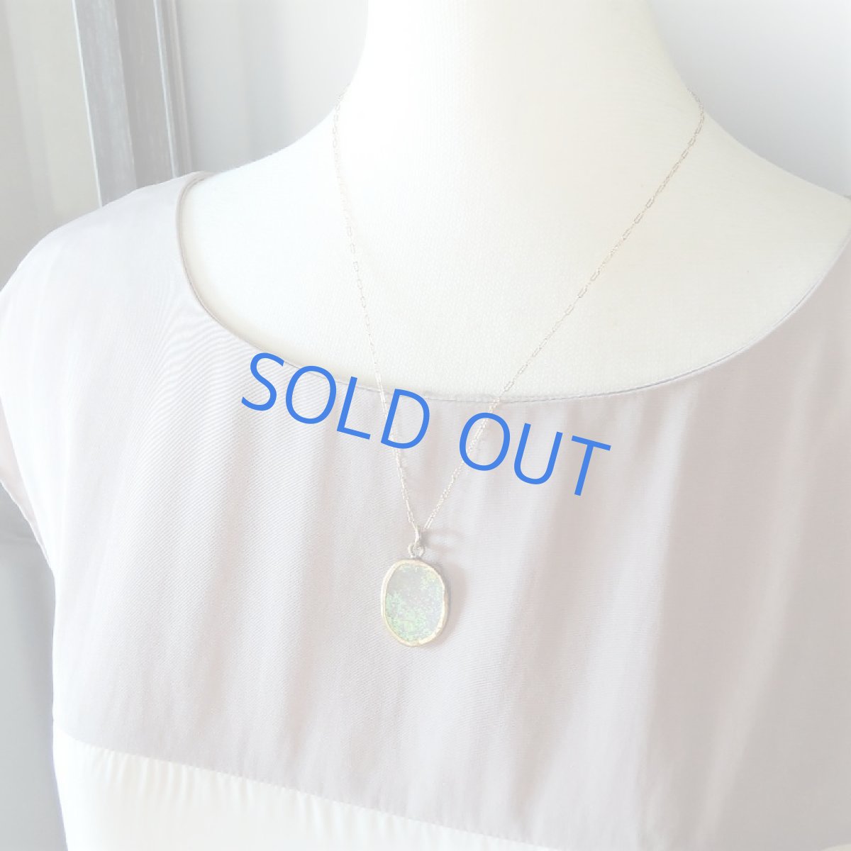 画像10: 【1点もの・フレームA】希少! 古代ローマングラス フレームペンダント 14kgf約50cmチェーンネックレス (10)