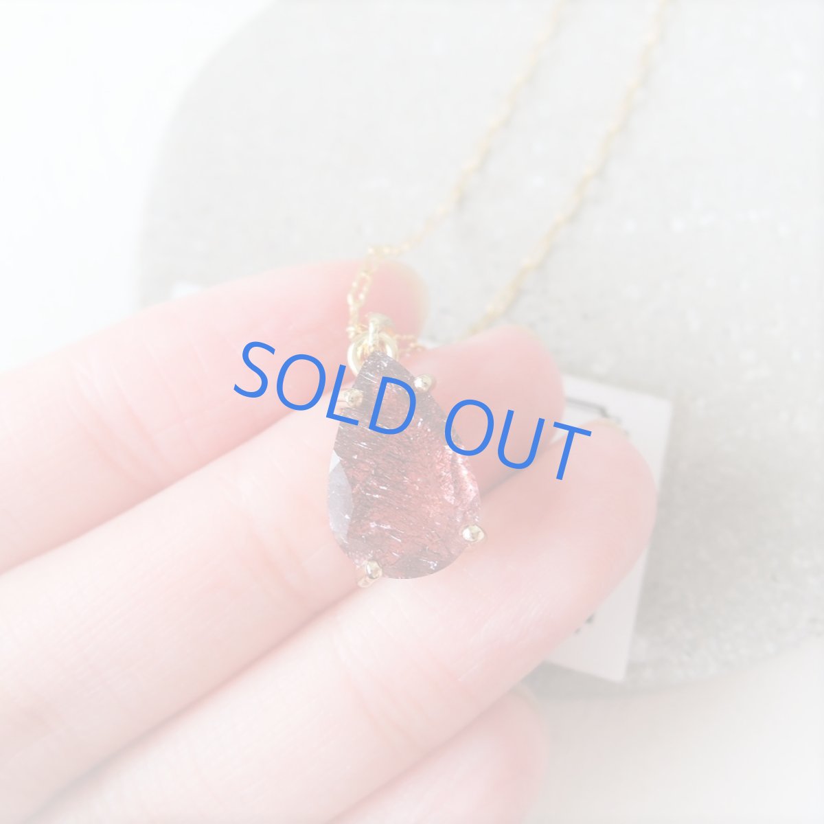 画像3: 【1点もの・しずくD】大粒・宝石質　ブラジル産　ゲーサイト　ジェムカット　14kgf約50cmチェーンネックレス (3)