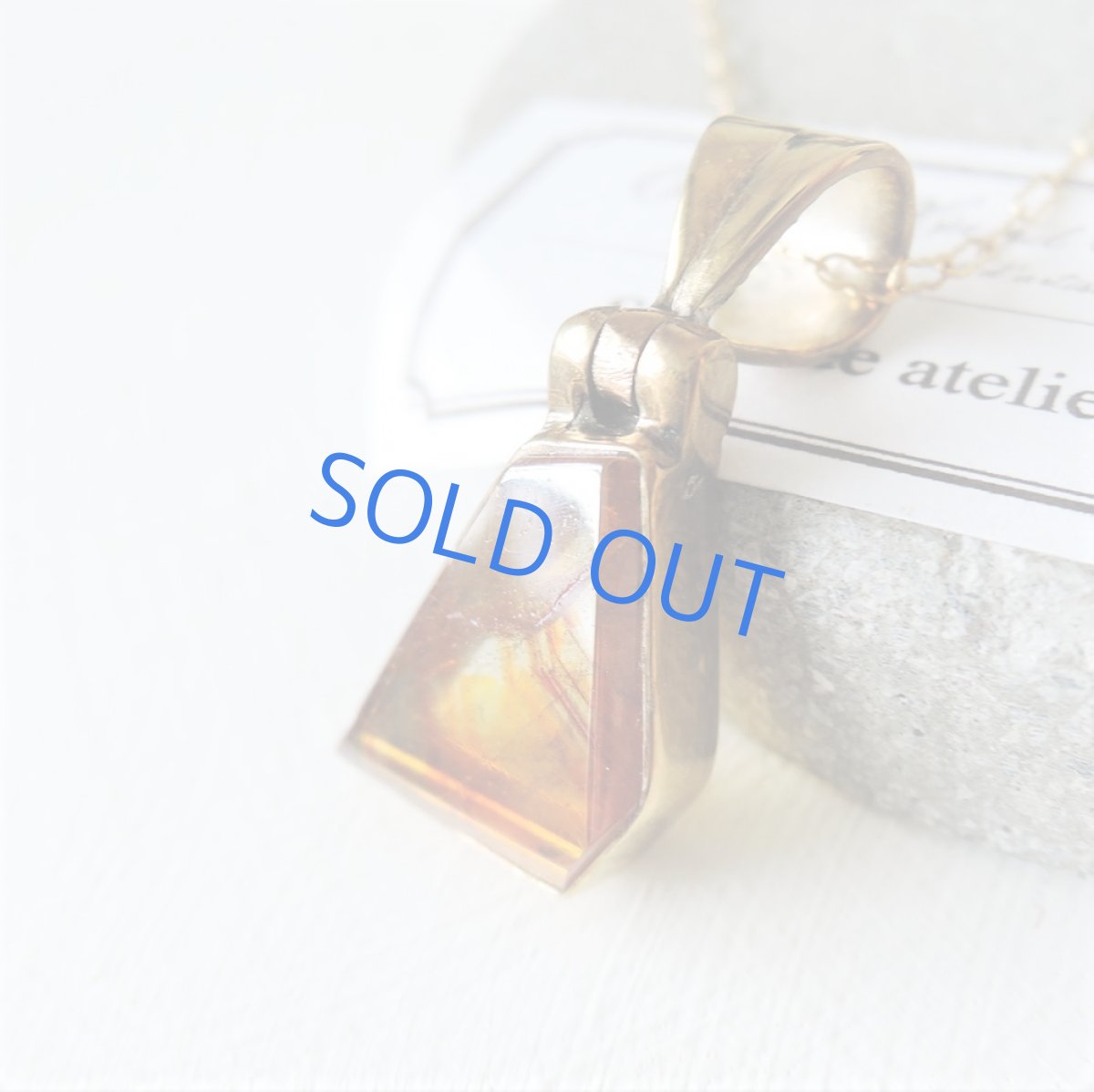 画像2: 【1点もの・サンカクA】超希少石!AAA スペイン産スファレライト フレーム 14kgf約50cmチェーンネックレス (2)