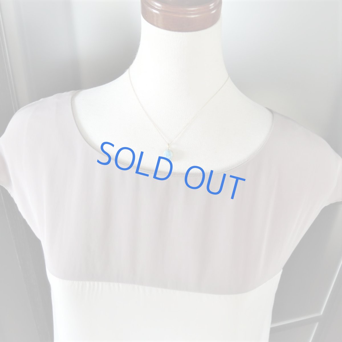 画像6: 【1点もの・オーバルC】AAAA ドミニカ産ラリマー カボション 14kgf約40cmチェーンネックレス (6)