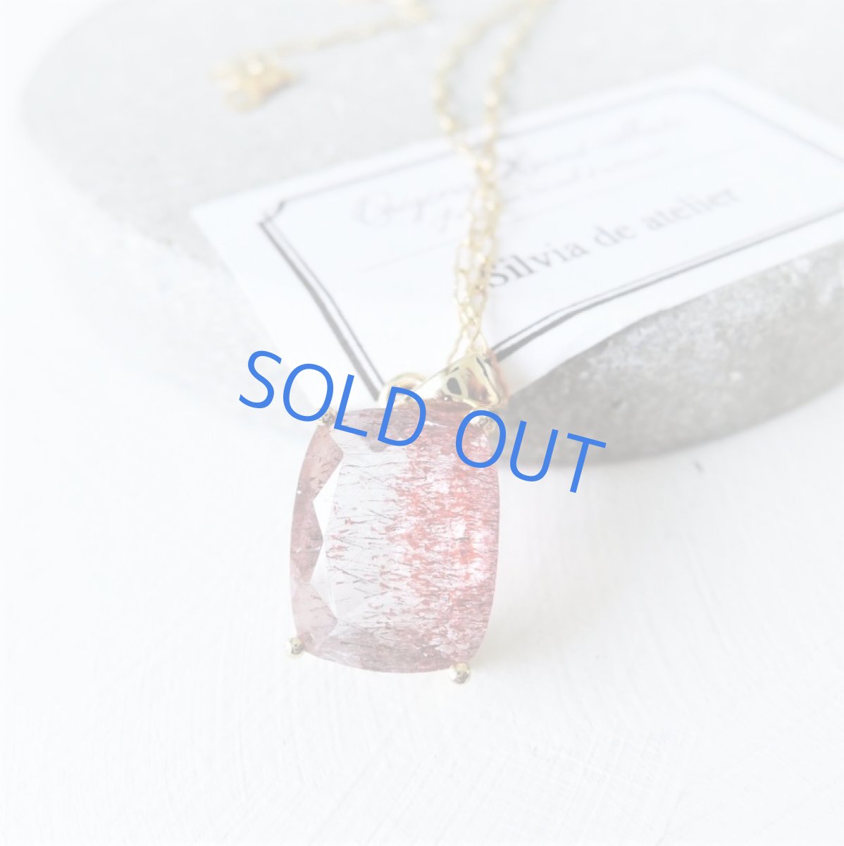 画像5: 【1点もの・シカクA】大粒・宝石質　ブラジル産　ゲーサイト　ジェムカット　14kgf約50cmチェーンネックレス (5)