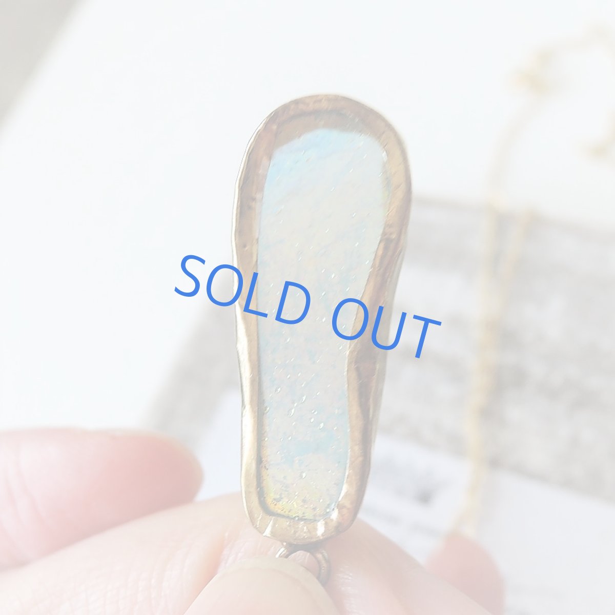 画像6: 【1点もの・フレームB】希少! 古代ローマングラス フレームペンダント 14kgf約50cmチェーンネックレス (6)