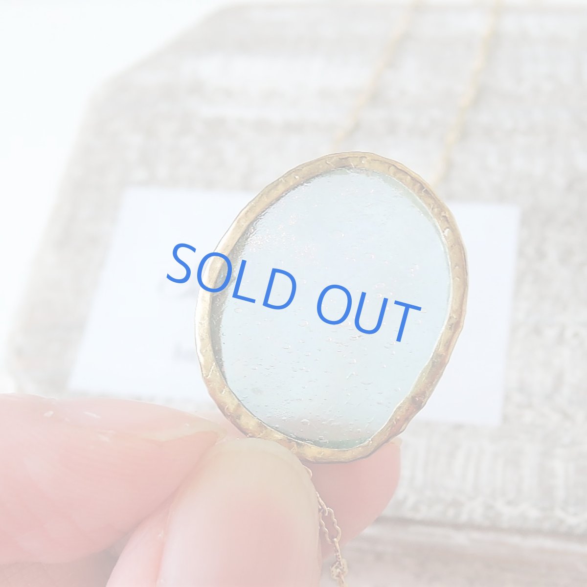 画像8: 【1点もの・フレームA】希少! 古代ローマングラス フレームペンダント 14kgf約50cmチェーンネックレス (8)