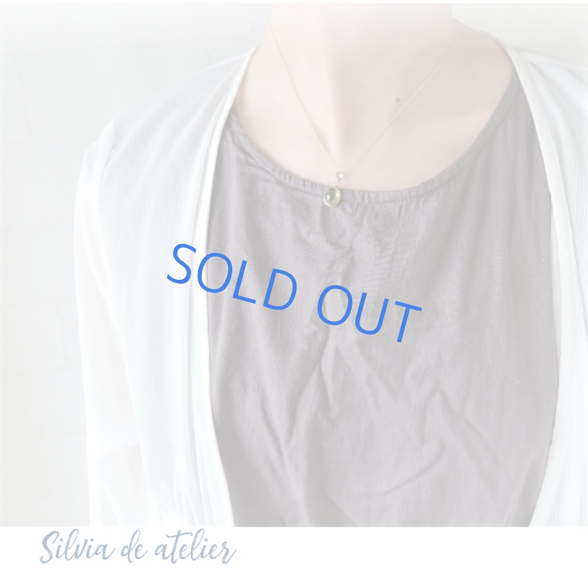 画像9: 【訳あり1点のみ・クラック】ペリドット　大粒カボション　オーバルフレーム　約40cm　14kgfネックレス (9)