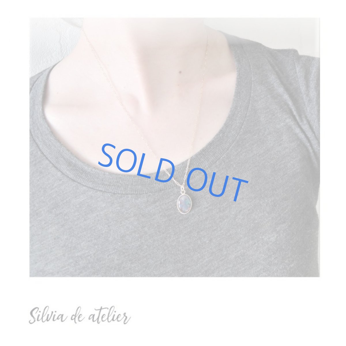 画像8: 【1点もの】オーストラリア産　ブラックオパール　大粒カボショントリプレット　14kgfネックレス50cm (8)