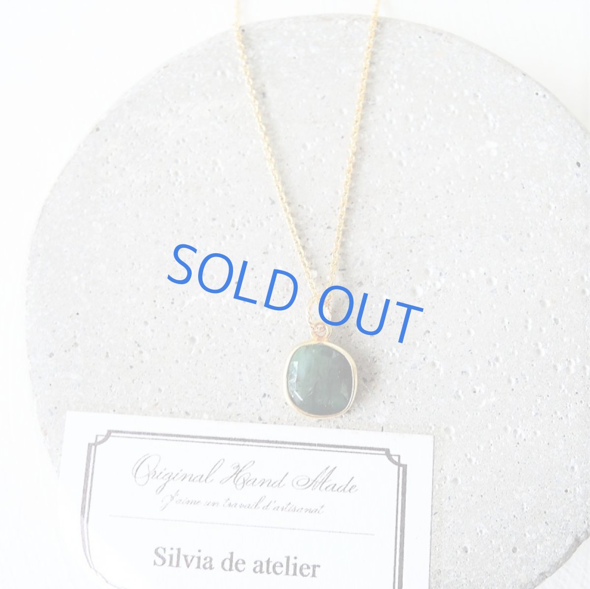 画像6: 【残り１・B】ザンビア産　エメラルド　ローズカット　14kgfネックレス40cm (6)