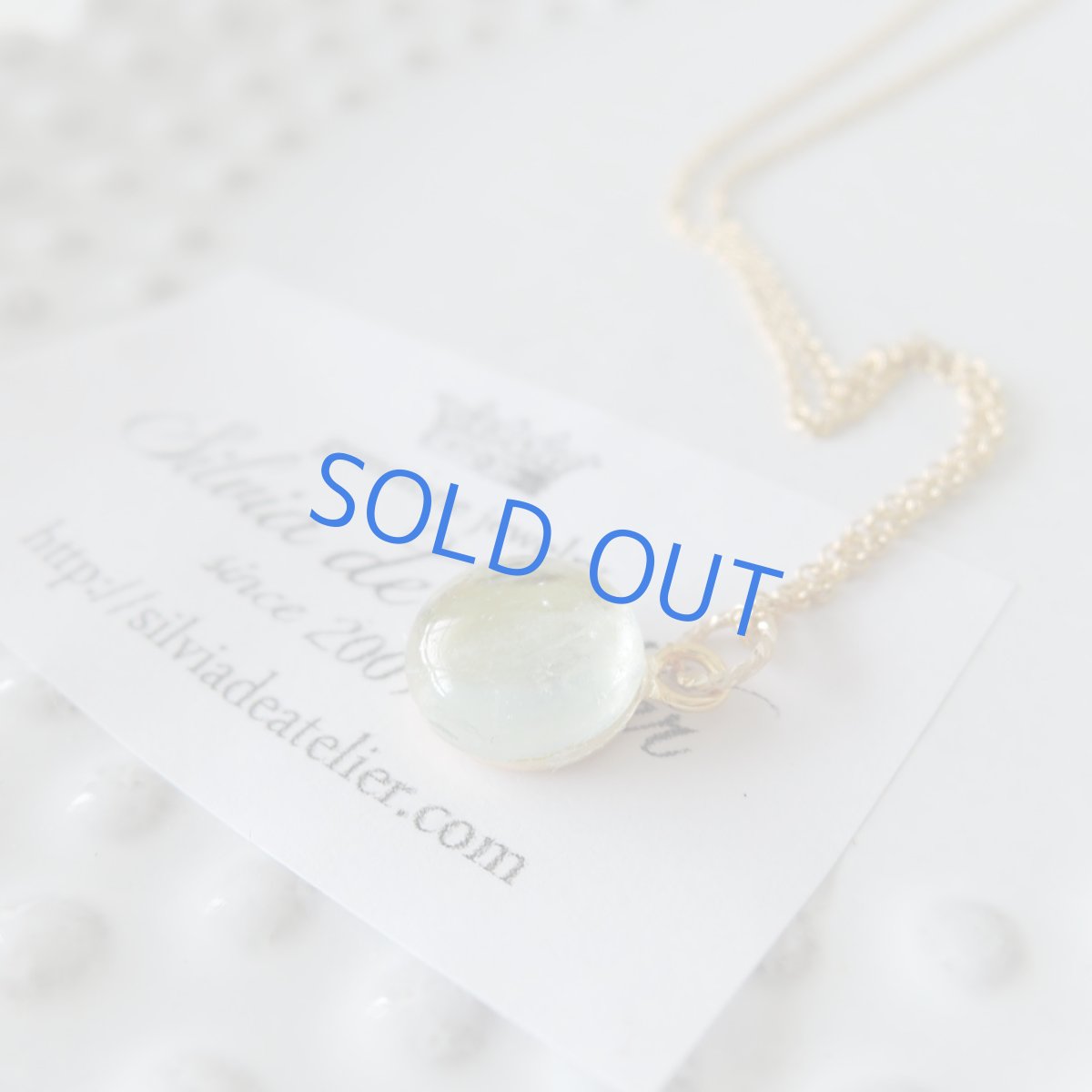 画像3: 【1点もの・アニバーサリー12th】アクアマリン　ラウンドカボション　14kgfネックレス40cm (3)