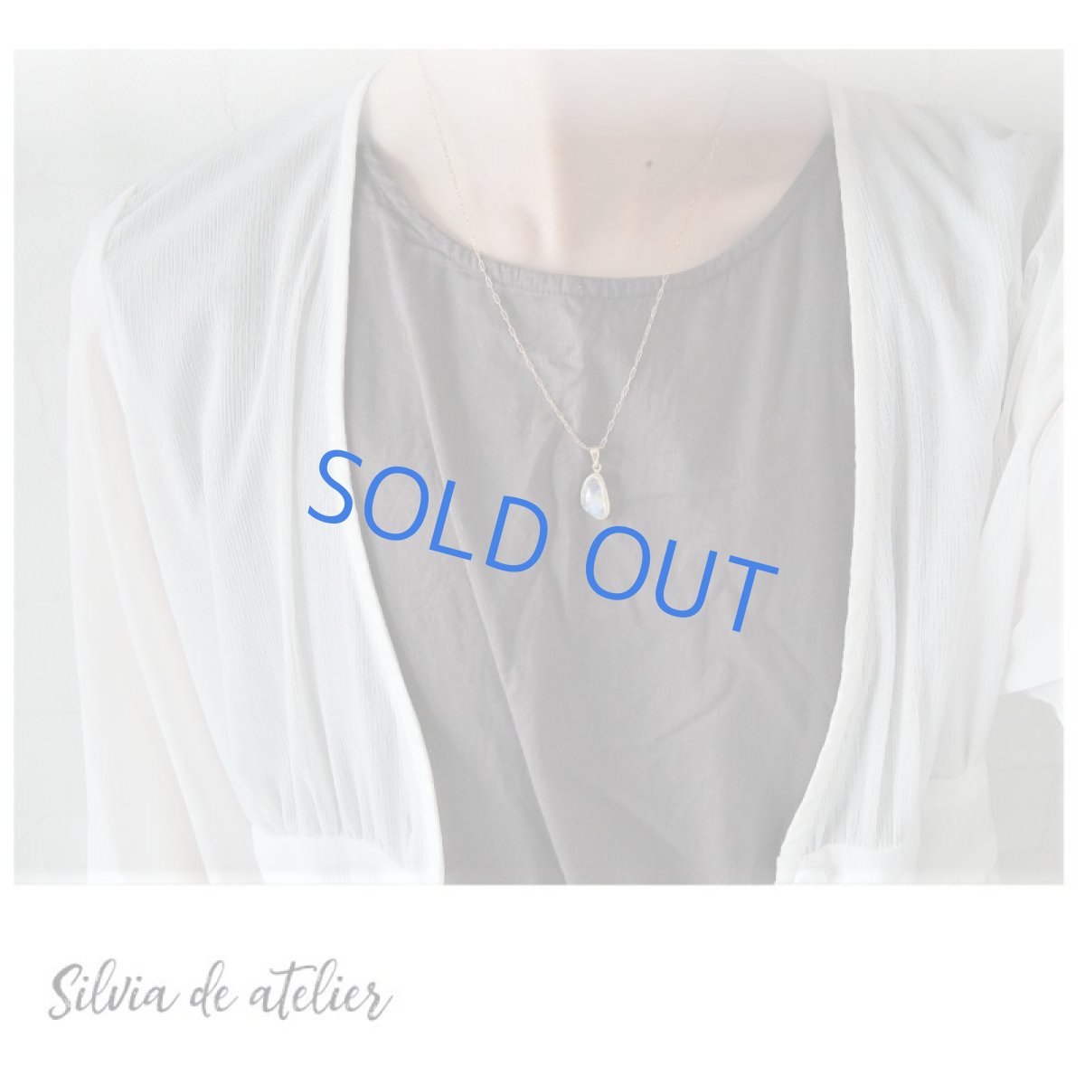 画像5: 【1点もの・M】AAA　レインボームーンストーン　フリーフォーム　　14KGFネックレス50cm (5)