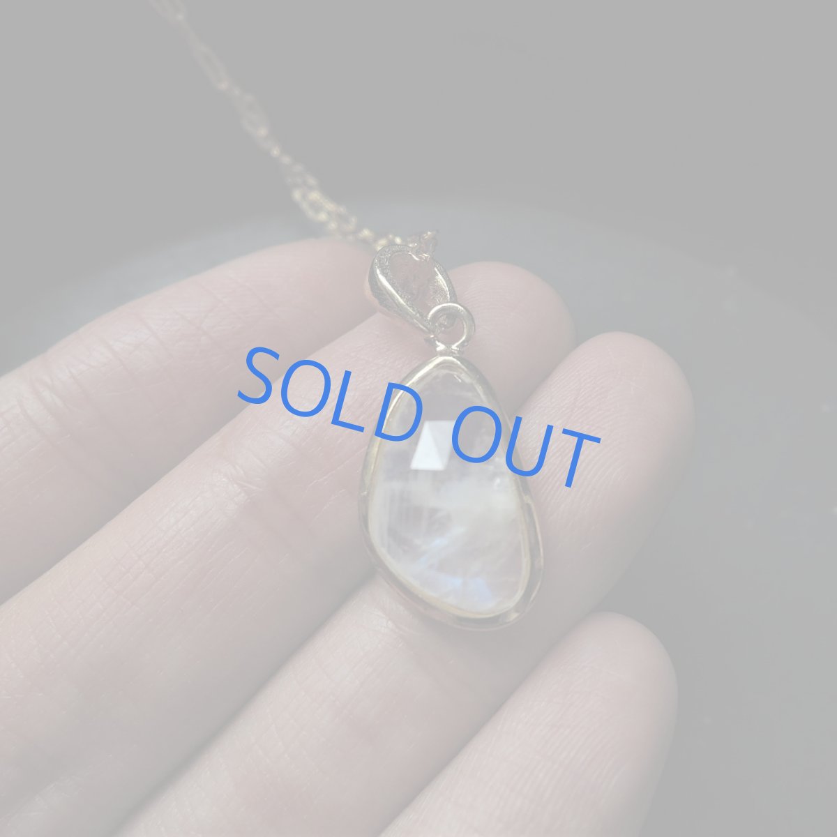 画像3: 【1点もの・M】AAA　レインボームーンストーン　フリーフォーム　　14KGFネックレス50cm (3)