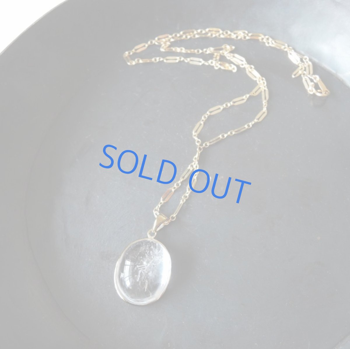 画像5: 【1点もの・C】希少石！水入り水晶（クリスタル）虹入り　ペンダントネックレス　14KGFネックレス50cm (5)